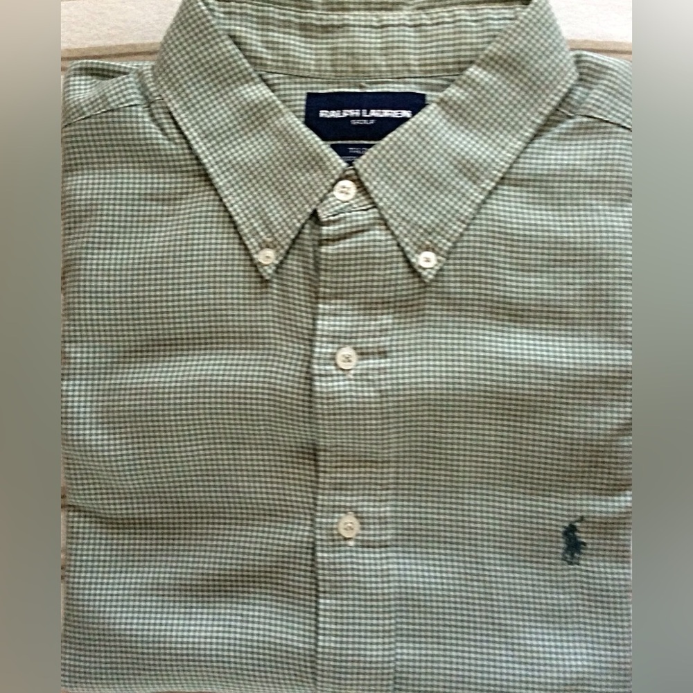 Polo Ralph Lauren Golf Green Gingham Men's Shirt